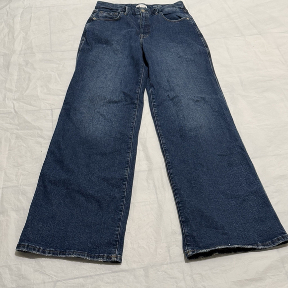 Good American Good Skate High Rise Wide Leg Size 10/30 - Picture 6 of 8